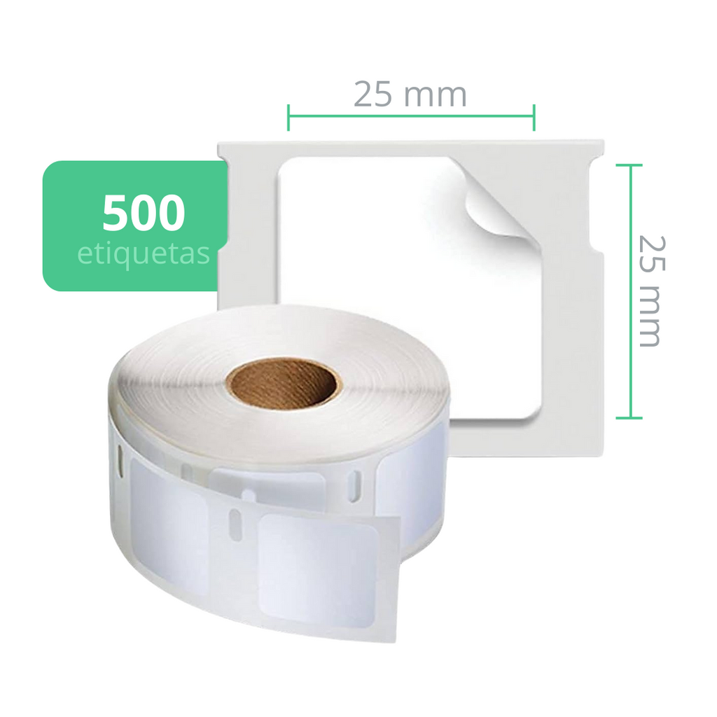 Dymo LabelWriter etiquetas cuadradas (25x25 mm) - 750 etiquetas
