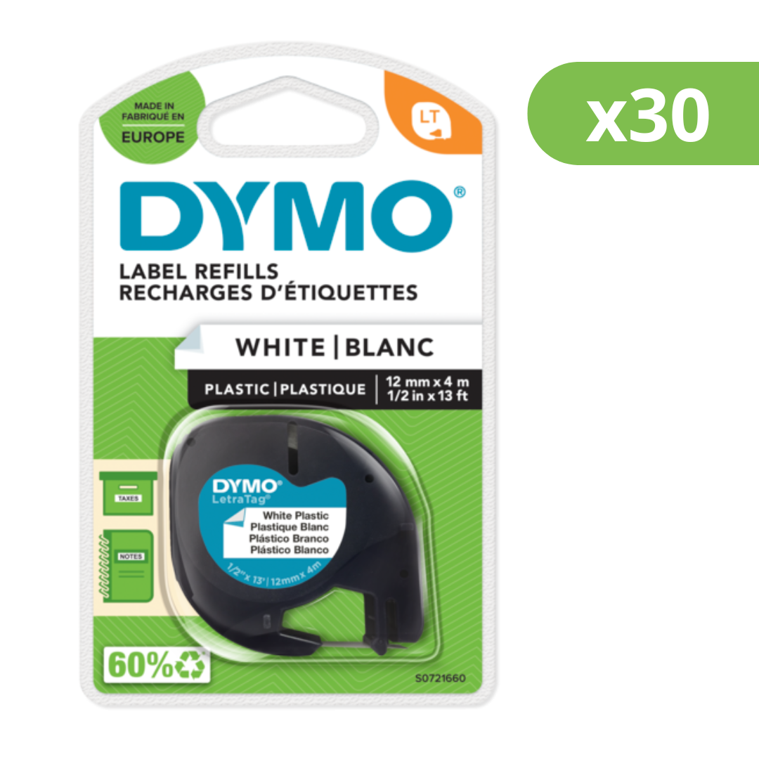 Dymo LetraTag Plástico - 30 Rollos