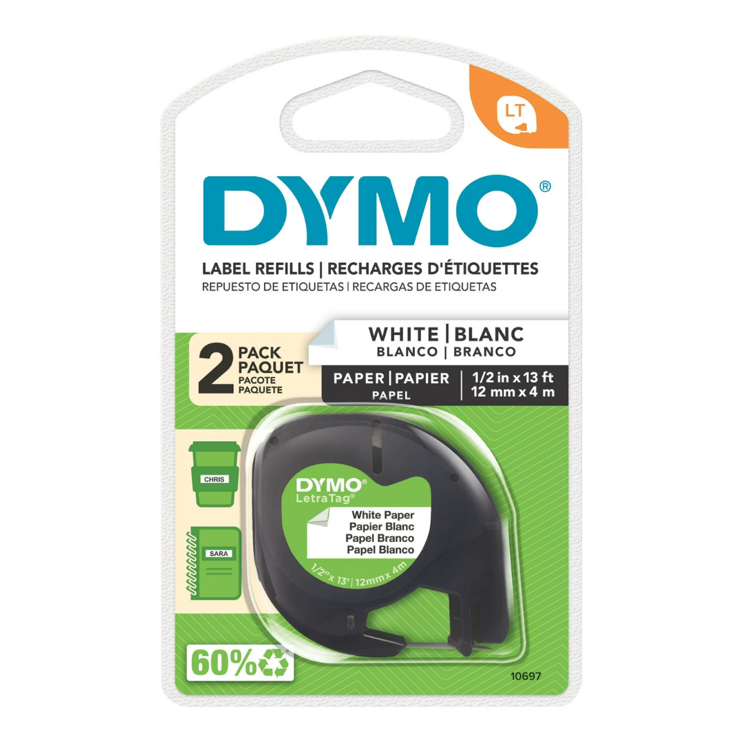 Dymo LetraTag Papel Blanco - 2 Rollos